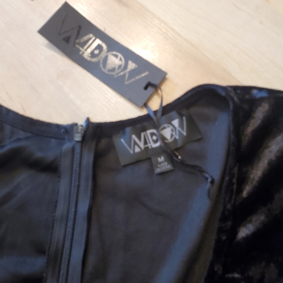 NWT Dolls Kill x Widow Tempting Enchatress Velvet Dress Black and Ivory Sz Med - Picture 6 of 8